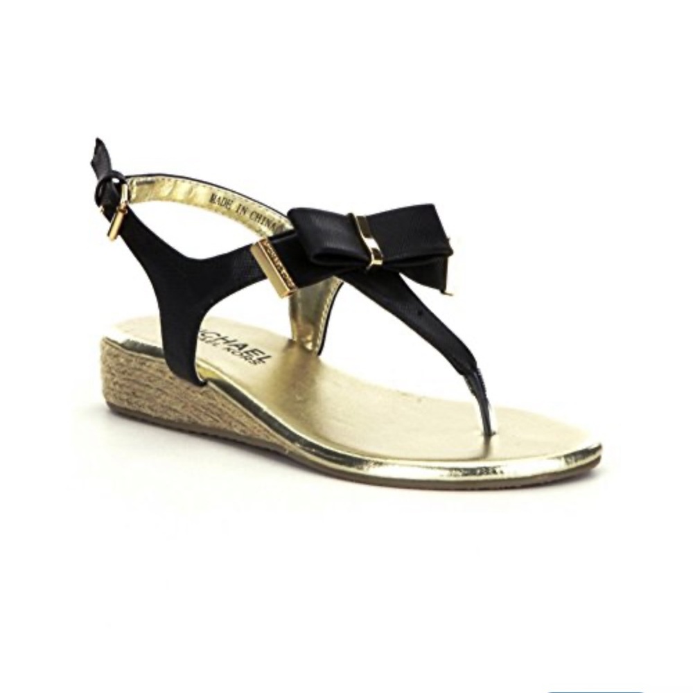 Michael By Michael Kors Perry Crysty Black Sandals Size 4